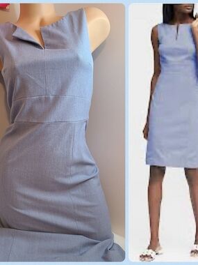 Banana Republic Sleeveless Light Blue Sheath Dress Size 0